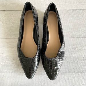 Loeffler Randall patent leather pointy toe flats Sz 8